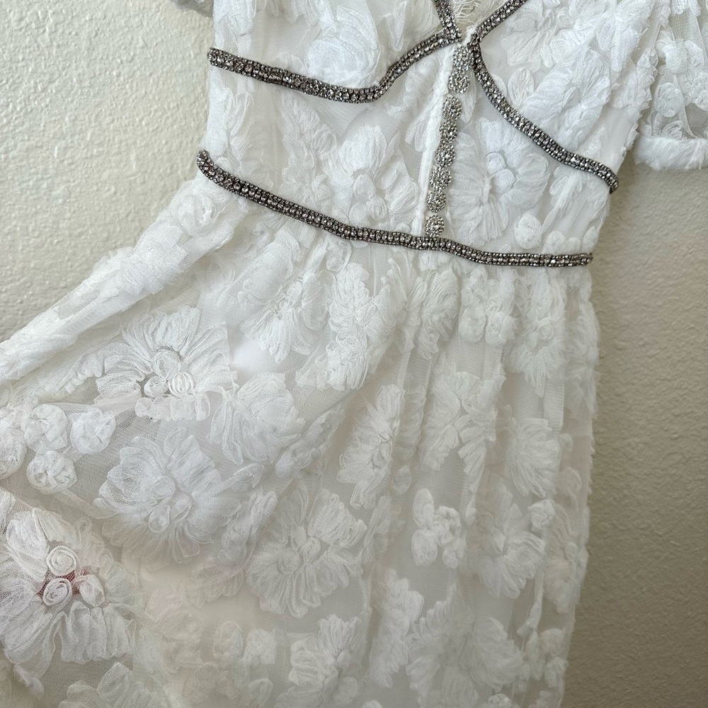 Self-Portrait White Lace Midi Dress - Picture 11 of 11